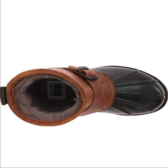 Frye Veronica Shearling Lined Engineer Duck Boots - Picture 2 of 5